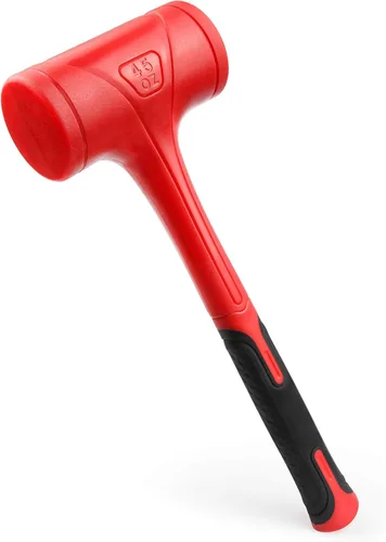 Miniatura 10 de YIYITOOLS Juego de martillo muerto, 3 piezas/16 onzas (1 libra), 27 onzas (1.5 libras), 45 onzas (3 libras), rojo y negro, diseño a prueba