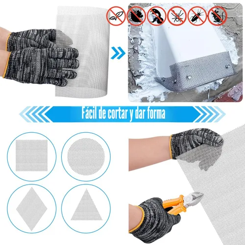 Miniatura 6 de Valchoose Paquete de 4 malla de alambre tejida de acero inoxidable que nunca se oxida, malla de ventilación de 11.8 x 8.2 pulgadas (300 x 210 mm)