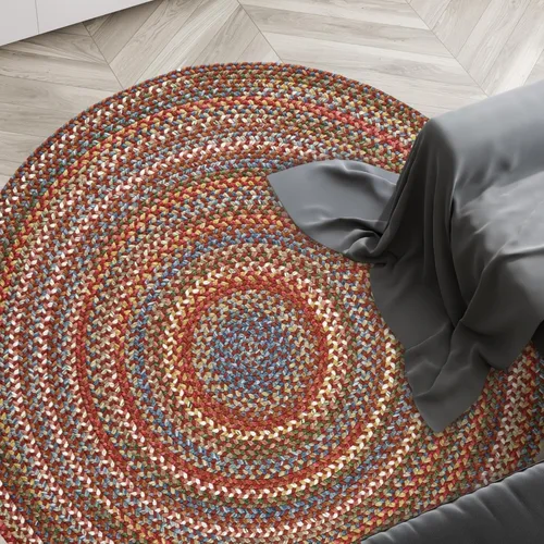 Miniatura 44 de Rhody Rug Country Jewel CJ35 - Alfombra trenzada ovalada de bronce de 2 x 3 pies, decoración del hogar, alfombra de piso o alfombra de dormitorio