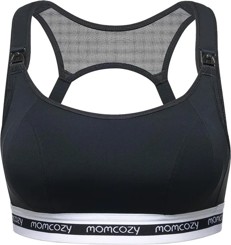 Momcozy Sujetadores de lactancia para lactancia, FB011 de bajo impacto sujetador deportivo de enfermería soporte de maternidad embarazo acolchado