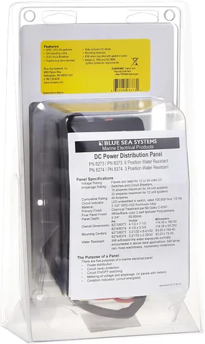 Miniatura 2 de Blue Sea SystemsPANEL H2O 12VDC CLB 6POS BK VERT