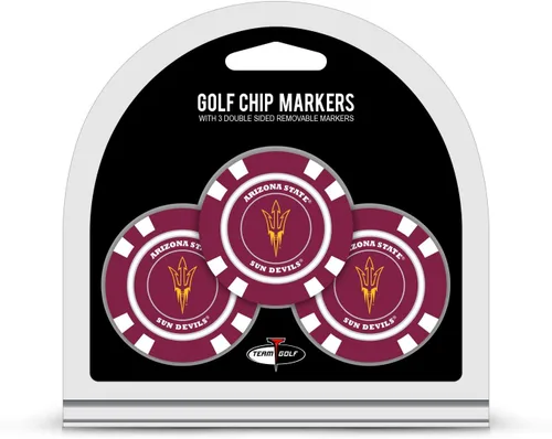 Miniatura 46 de Team Golf NCAA - Marcadores para pelotas de golf tamaño de ficha de póquer con marcadores de doble cara esmaltados más pequeños
