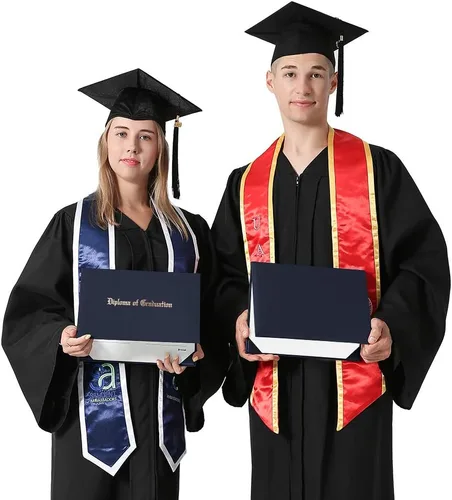 Miniatura 7 de GraduationMall Cubierta impresa para diploma para certificado 8.5 x 11 pulgadas, real, paquete de 1 Azul marino