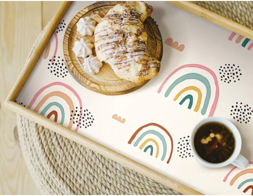 Miniatura 3 de RoomMates RMK11730RL Taupe Rainbow's End Peel and Stick Wallpaper