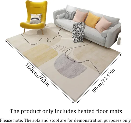 Miniatura 2 de Alfombra eléctrica grande con calefacción, alfombra caliente debajo de la alfombra, calentador de suelo radiante, alfombra eléctrica con temperatura
