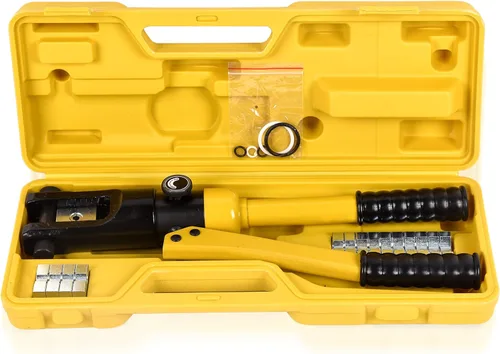 Herramienta de prensado hidráulico 12T 8AWG-250MCM Herramienta de prensado de cables de 0.55 pulgadas Carrera hidráulica de terminal crimpadora
