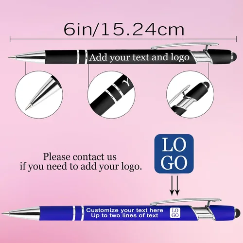 Miniatura 6 de Bolígrafos personalizados personalizados con flor de nacimiento grabada a granel con nombre, texto, logotipo, bolígrafo de metal, regalo