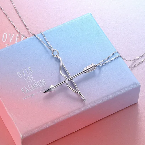 Miniatura 3 de S925plata esterlina para hombre y mujer, juego de pareja de dijes para collar , plata de ley, Blanco, JN8032-Y-2