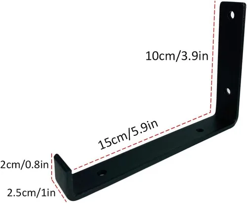 Miniatura 2 de Soportes de estante de labios flotantes de acero al carbono, soportes de estante de esquina de pared angular, soportes de almacenamiento colgantes