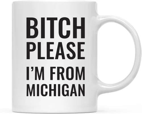 Miniatura 60 de Andaz Press Taza de café de 11 onzas, regalo de broma, Bitch Please I'm from Alabama, paquete de 1, incluye caja de regalo, divertidas ideas