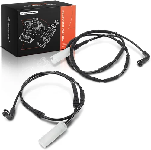 A-Premium Sensores de desgaste de pastillas de freno de disco delanteras y traseras compatibles con BMW 325i, 325xi, 328i, 328xi, 330i, 330xi, 335i,