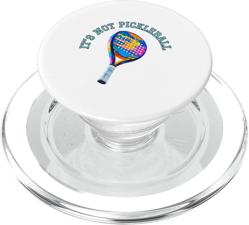 Miniatura 7 de Funny Colorful Padel Racket It’s Not Pickleball Design PopSockets Adhesive PopGrip