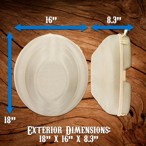 Miniatura 7 de CASEMATIX Caja de sombrero de vaquero y almacenamiento portátil para sombreros de vaquero para bordes de hasta 4.75 pulgadas, funda rígida