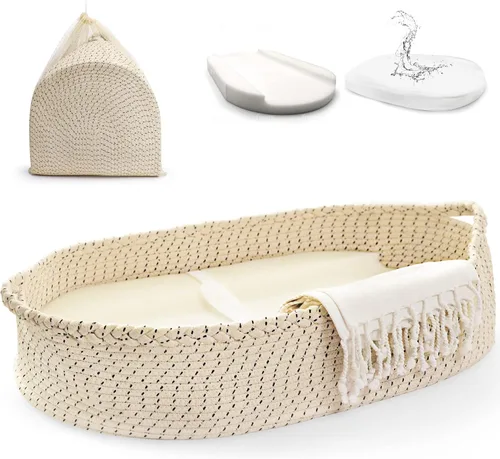 Cambiador de bebé, suave e impermeable, de doble cubierta, portátil, cesta de moisés, cambiador para tocador y cambiador, regalo para baby shower,