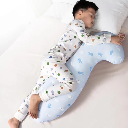 Miniatura 8 de BYRIVER Almohada de Contorno de 35" de Enfriamiento Linda para Niños Niñas Niños, Almohada de Abrazo para Dormir, Funda de Almohada de Dinosaurio