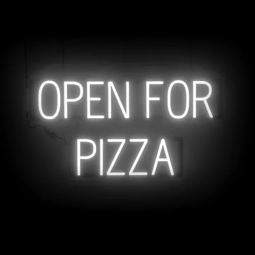 Miniatura 27 de SpellBrite Cartel PIZZA Letrero relacionado con pizza con aspecto de neón, fuente de luz LED azul 17.6 x 6.3 pulgadas