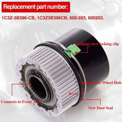 Miniatura 4 de Reemplazo del buje de bloqueo automático 4WD para Ford F250 F350 F450 F550 Super Duty 2000-2005 Ford Excursion 2001 2002 Lincoln Navigitor