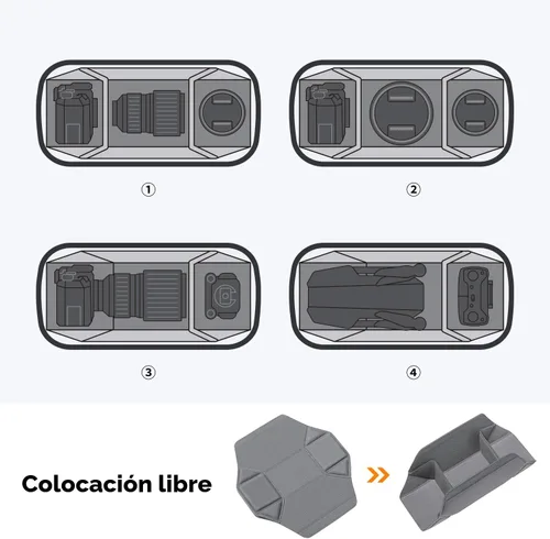Miniatura 3 de K&F Concept Bolsa Bandolera 2 en 1 para Uso Diario, Bolsa de Hombro y Mochila Cruzada Multifuncional para Fotografía con Cámara DSLR, Bolsa Portátil