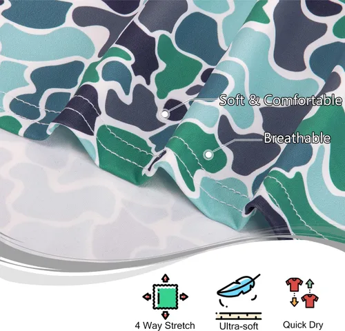 Miniatura 172 de TAPULCO Camisetas tipo polo de secado rápido para hombre, diseño de camuflaje, atléticas, ligeras, transpirables, casuales, para golf