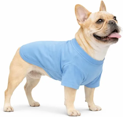 Lovelonglong 2019 - Ropa para mascotas, Disfraces para Perro, Ropa Camisetas en blanco para Perros Grande Medianos Pequeños 100% Algodón 18 Colores,
