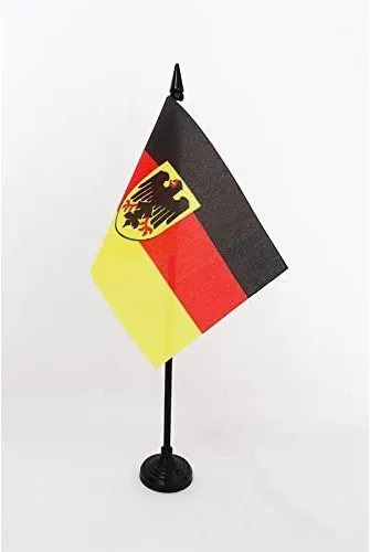 Miniatura 77 de United Kingdon Coat of arms Table Flag 5'' x 8'' - UK - British - England Desk Flag 21 x 14 cm - Black plastic stick and base - AZ FLAG Escudo