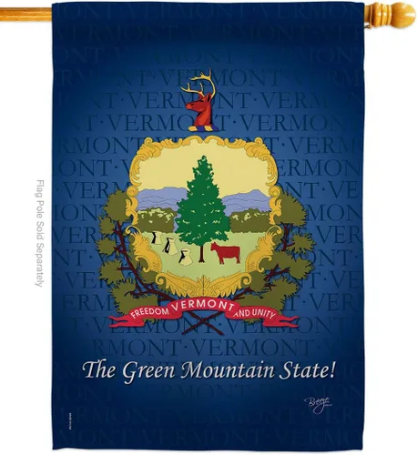 Miniatura 10 de Bandera de Estados Vermont House Regional Estados Unidos Territorios Americanos República País Particular Área Pequeña Decorativa Patio Banner Hecho