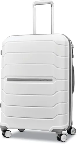 Samsonite Freeform – Maleta rígida, expandible con ruedas dobles giratorias, Blanco