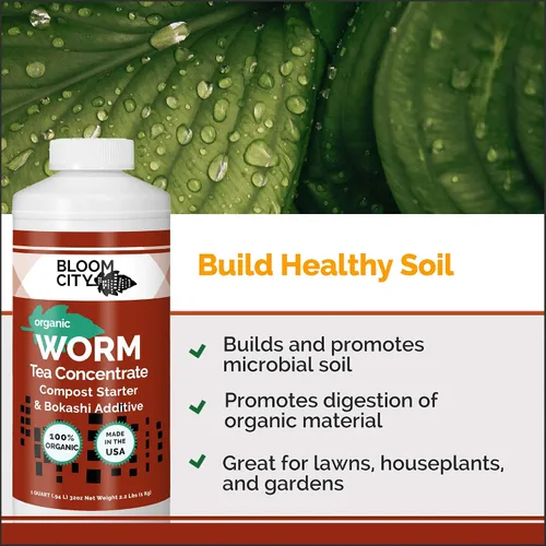 Miniatura 2 de Bloom City concentrado de té de lombrices orgánico y compost y potenciador Bokashi, 1/2 pinta (8 oz)