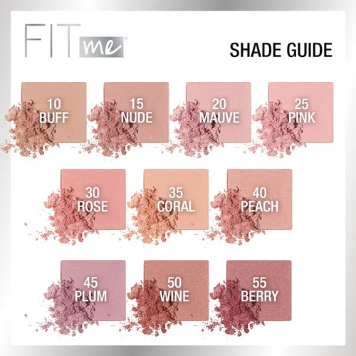 Miniatura 6 de Maybelline Fit Me - Polvo de acabado suelto + paquete de maquillaje Fit Me Blush, incluye 1 polvo fijador en feria y 1 rubor en rosa