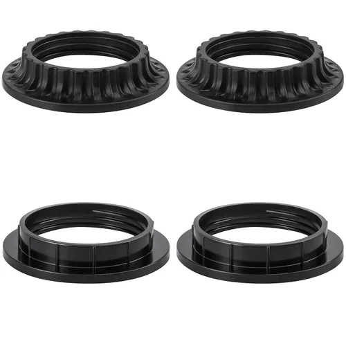 Miniatura 10 de DiCUNO Anillos de pantalla de lámpara E26, anillo de enchufe de luz negra, reemplazo de zócalo de bloqueo para soporte de lámpara roscado de base