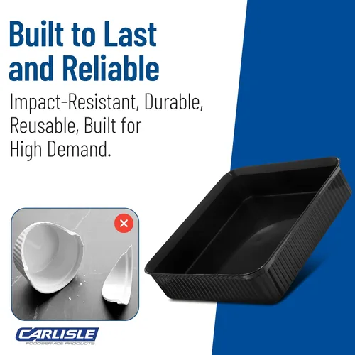 Miniatura 6 de Carlisle FoodService Products Black Deli Crock – 811203 Deli Tray for Refrigerator, Rectangular Food Storage for Cold Items, Commercial Buffet Use