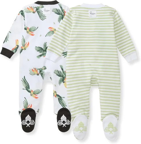 Miniatura 240 de Burt's Bees Baby - Pijama de una pieza para bebé, mameluco para dormir y jugar, algodón 100% orgánico, cremallera frontal