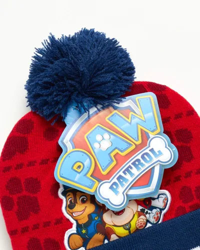 Miniatura 6 de Nickelodeon Paw Patrol - Conjunto de gorro y guantes de invierno para niños edad 2-7
