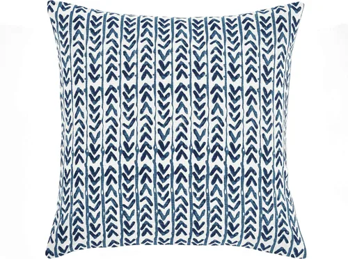 Lush Decor Yani - Funda de almohada decorativa, 20 pulgadas de ancho x 20 pulgadas de largo, color azul marino, funda de almohada cuadrada,