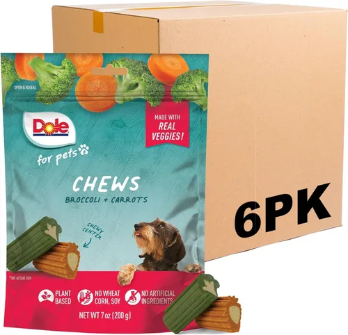 Miniatura 7 de Dole para Mascotas Masticables para Perros Recién Traídos, Golosinas para Perros Surtidas Sabor Plátano y Calabaza, 7oz Con Sabor de Verduras