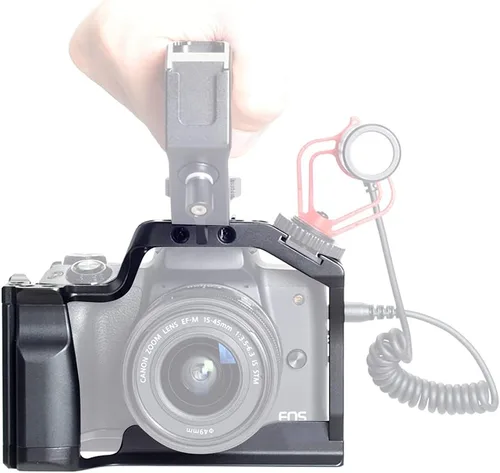 Miniatura 4 de Hersmay EOS M50 Mark II - Jaula de cámara para Canon EOS M50II M50 M5 Kit de cámara de vlogging sin espejo con zapata fría, agujeros de localización