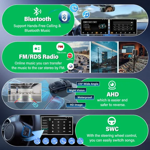 Miniatura 5 de Radio estéreo de coche para Lexus ES250 ES300 ES330 2001-2006 con Carplay inalámbrico Android Auto, pantalla táctil de 9 pulgadas para ES250