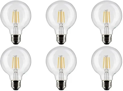 Miniatura 2 de Satco Bombillas LED G25 de 6 W, 3000 K blanco suave, 500 lúmenes, base media E26, regulable, ubicación húmeda, paquete de 6