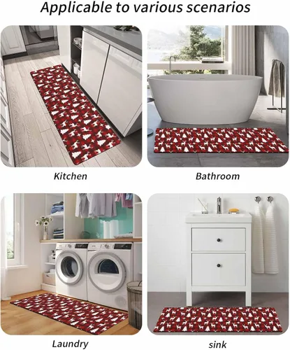 Miniatura 6 de Tapete de baño de Navidad para bañera, antideslizante, de secado rápido y absorbente, de tierra de diatomeas, fregadero, dormitorio, cocina