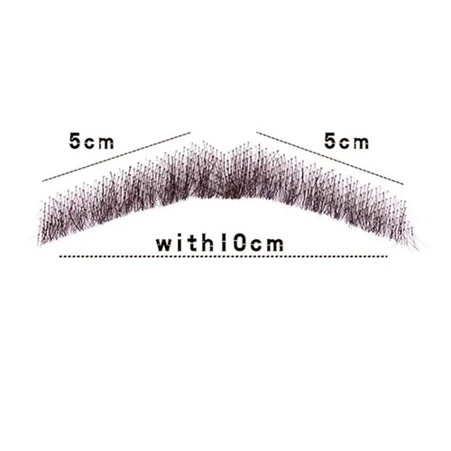 Miniatura 3 de Barba falsa para hombres, cabello humano falso cheurón, bigote realista, pelo facial falso atado a mano, barba de encaje para fiesta de disfraces