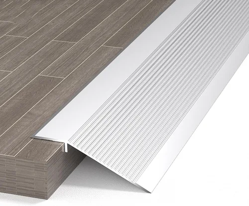 Miniatura 7 de Tiras autoadhesivas para cubrir el suelo, tira de umbral de transición de piso de aluminio de madera a azulejo, tira de puerta duradera y fácil