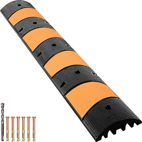 Miniatura 11 de VEVOR Golpe de velocidad de goma (paquete de 2) – 6 pies resistente 22,000 libras de capacidad para carretera y entrada, 72.8 x 12.2 x 2.2 pulgadas