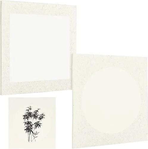 PH PandaHall 20 hojas de papel Shikishi premontado, papel Xuan crudo, tablero de caligrafía china, suministros de papel de arroz para dibujar para