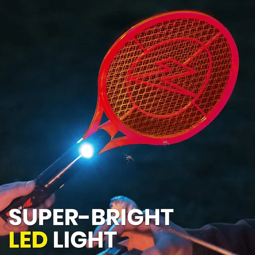 Miniatura 6 de Zap It Bug Zapper - Raqueta mata mosquitos recargable de 4000 voltios, cable de carga USB, Paquete de 2