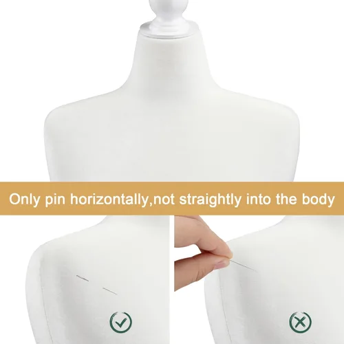 Miniatura 5 de Bonnlo maniquí femenino en forma de vestido tamaño 10-12, torso de altura ajustable con soporte de trípode mejorado, maniquí de tamaño mediano