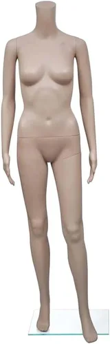 Miniatura 4 de vidaXL Maniquí, maniquí de mujer de cuerpo completo realista con base de vidrio, cuerpo de exhibición de vestido de mujer, maniquí