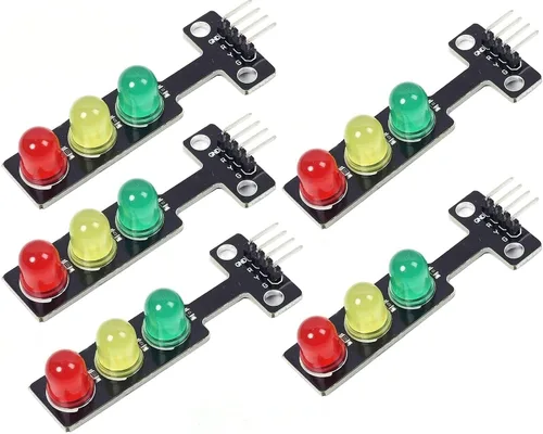 Miniatura 3 de Adeept Mini semáforo LED DC 5 V 0.197 in módulo de pantalla para Arduino, Raspberry Pi, modelo de sistema de tráfico