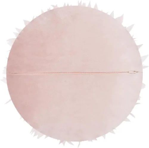 Miniatura 4 de Almohada decorativa de flores 3D hecha a mano con margaritas rosas, bonito cojín redondo de terciopelo para cama, sofá, silla de automóvil, Rosa