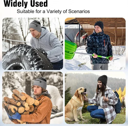 Miniatura 5 de Wmcaps Gorro de invierno para hombres y mujeres, forro polar, suave, cálido, calavera