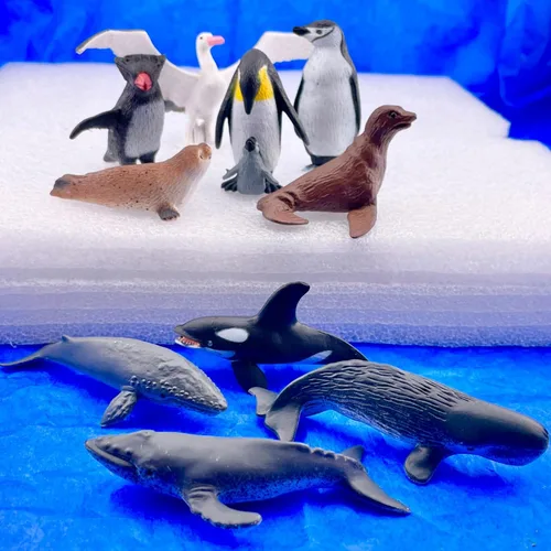 Miniatura 2 de Safari Ltd. Antarctica Toob - Figuras de juguete de pingüinos, ballenas, focas y más, juego educativo divertido para niños, niñas y niños mayores